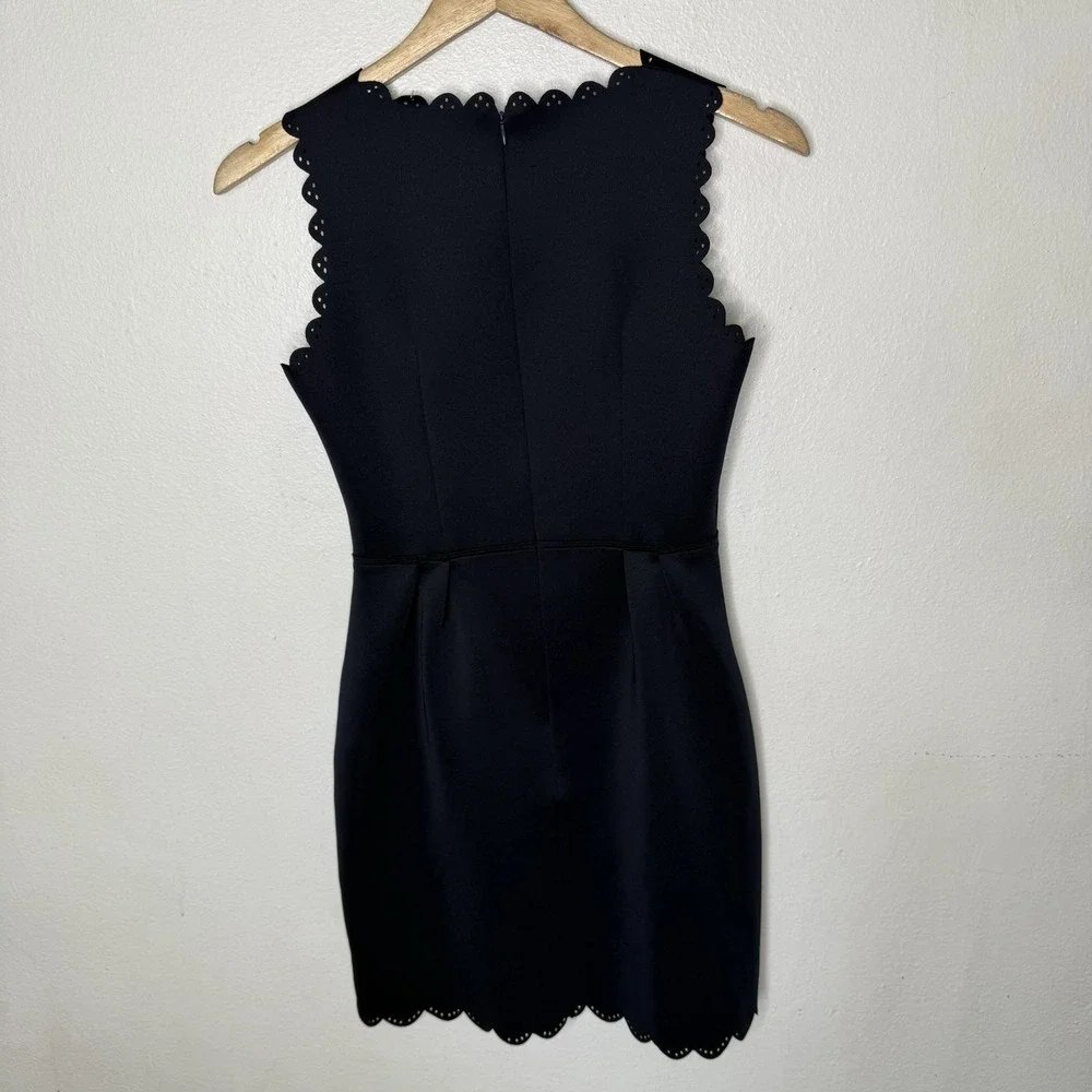 New Katherine Barclay Navy Blue‎ Scalloped Trim Preppy Dress Women's 2